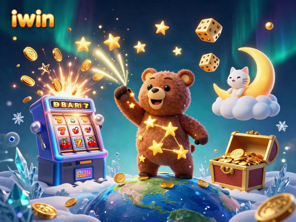 iwin shines brightly as players scoop up coins in a vibrant casino event filled with slot machines and treasures.