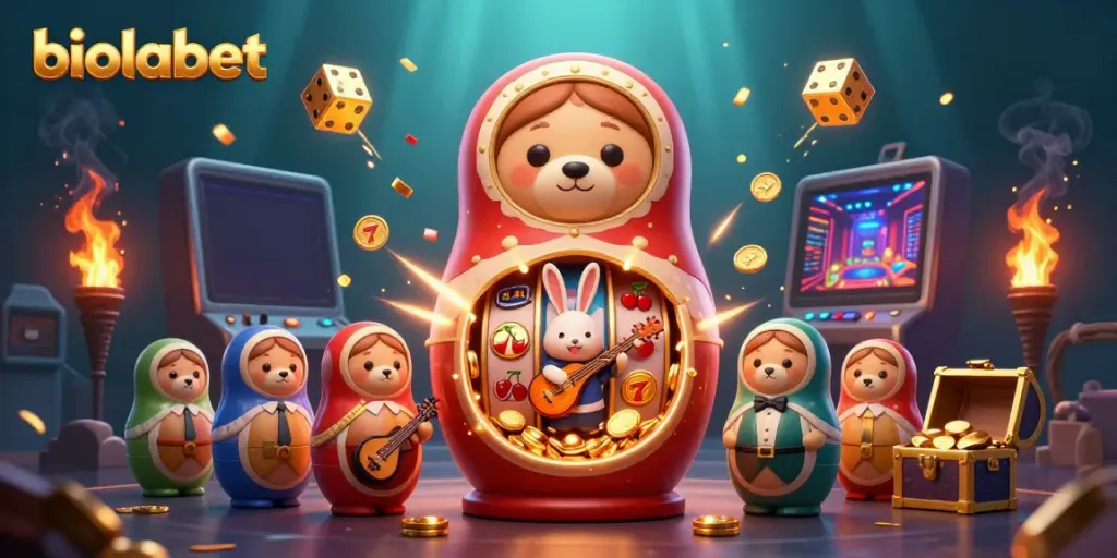 Join the exciting world of biolabet slots with colorful dealer bears and a jackpot explosion.