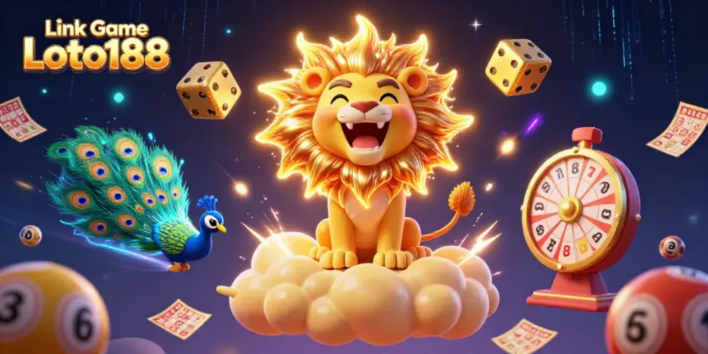 Experience the thrills of Link Game Loto188 with an exciting illustration featuring lottery elements.