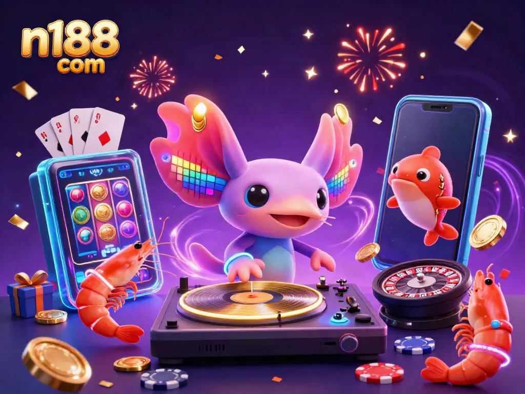 Celebrate big wins at n188 com with colorful graphics and vibrant casino characters.