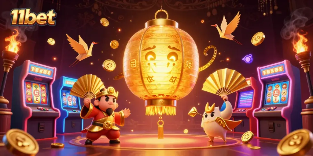 Experience the thrill of 11bet's casino with vibrant arcade games and lucky symbols
