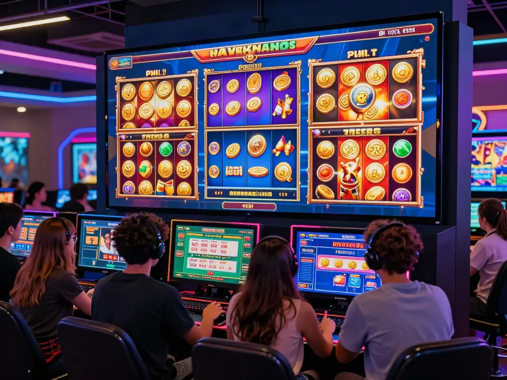 Engaged players experiencing tuan88 online slot games in a lively gaming environment.