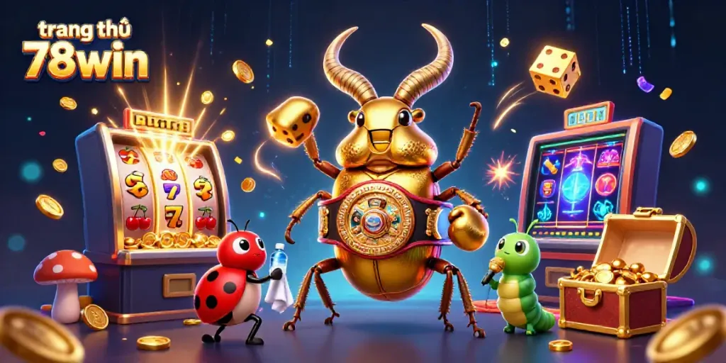 Catch exciting moments at trang chủ 78win with a vibrant jackpot celebration illustration.