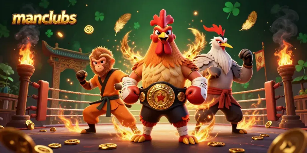 Watch fierce 3D cartoon characters engage in thrilling casino action at manclubs with dazzling elements.