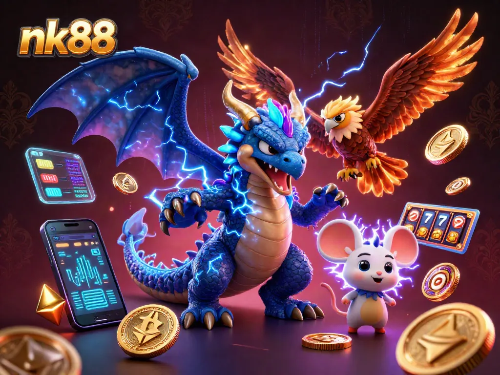 Engage with thrilling nk88 slot gameplay featuring dynamic characters and colorful casino elements.