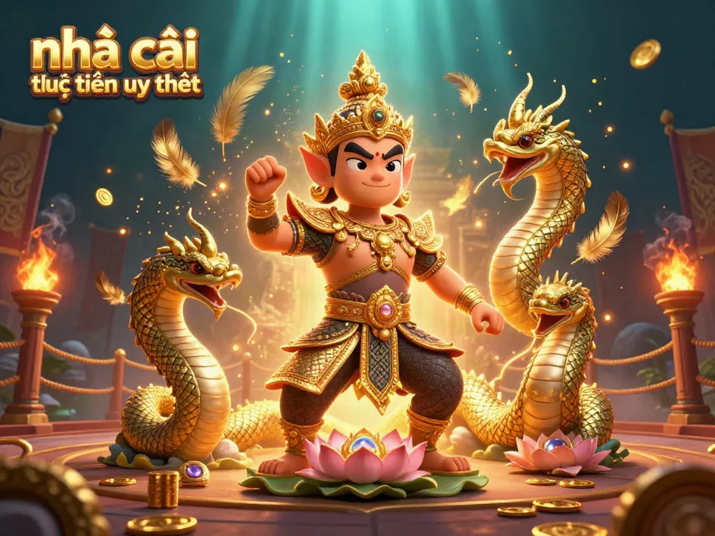 Engage with nhà cái trực tuyến uy tín in vibrant 3D casino-themed illustration showcasing rich colors and dynamic guardians.