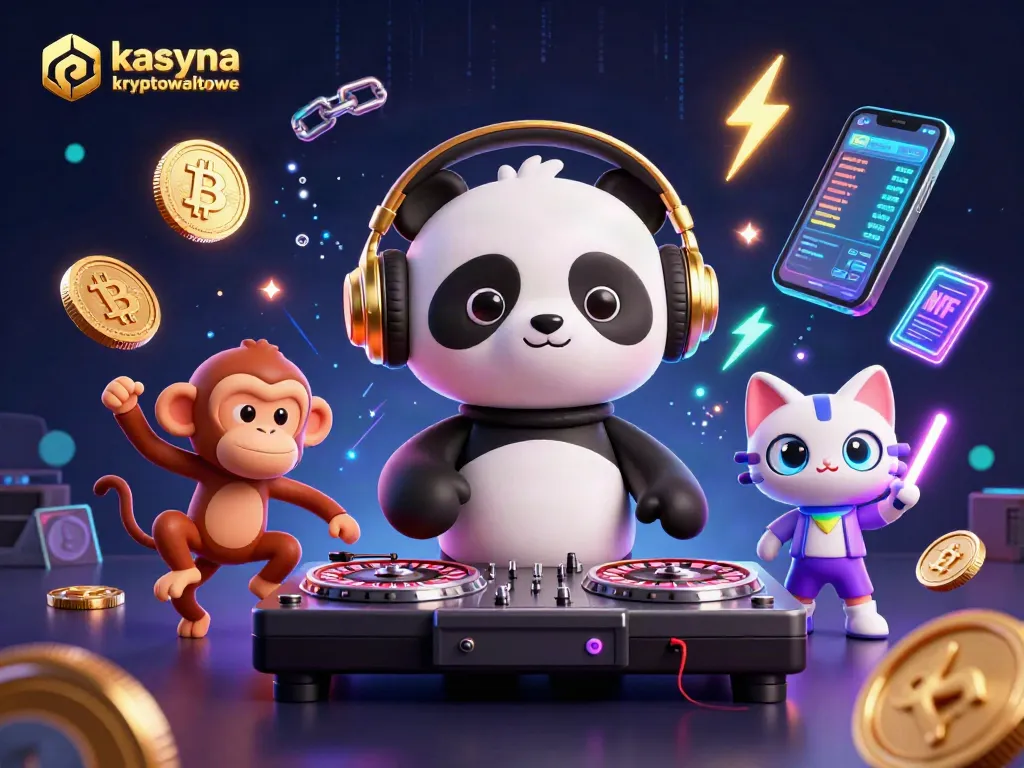 Join the action at kasyna kryptowalutowe with vibrant characters celebrating crypto gaming.