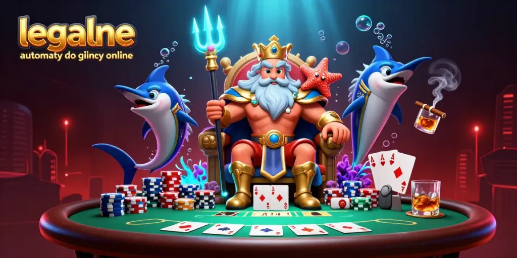 Spin legalne automaty do gier online with Neptune and friends in a vibrant underwater scene.
