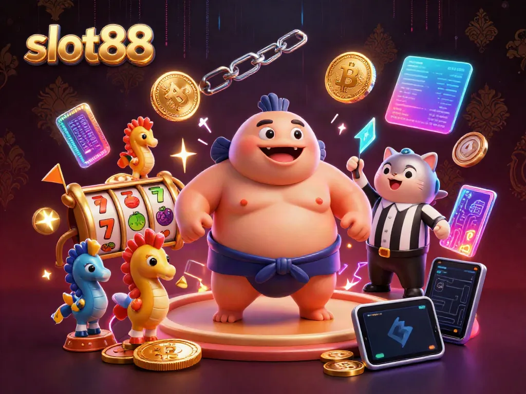 Engage in thrilling slot88 gameplay with vivid casino elements and animated sea creatures.