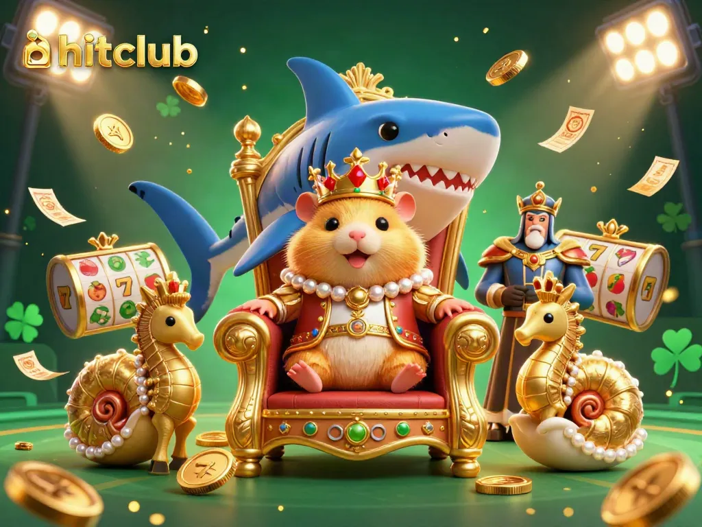 Engage with hitclub's vibrant sports betting scene featuring a fierce hamster king and dynamic elements.