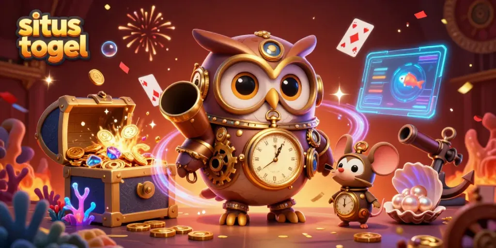 Menghadirkan aktivitas permainan di situs togel dengan karakter unik dalam ilustrasi 3D kartun yang menakjubkan.