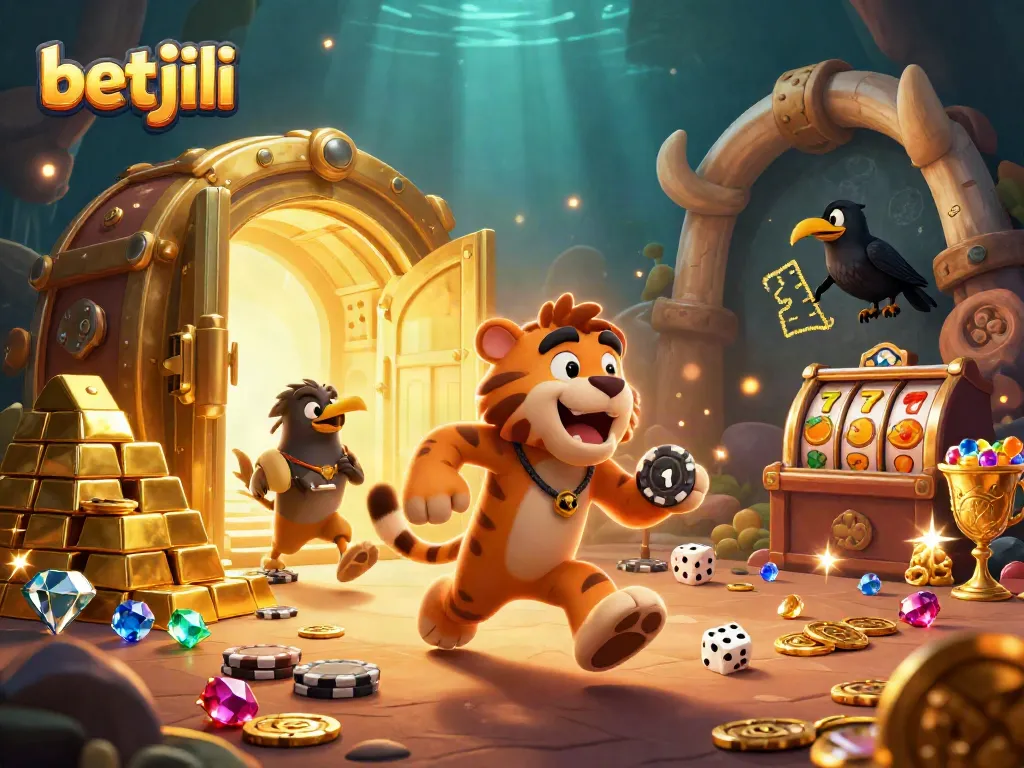 Experience the thrilling world of betjili with vivid 3D casino gaming elements and joyful characters.