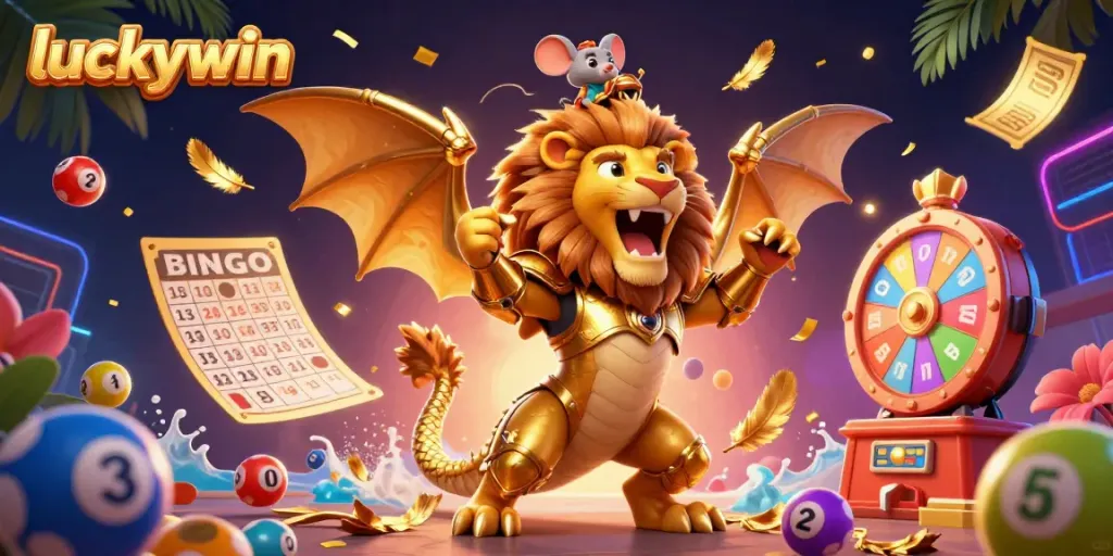 Experience luck and excitement with luckywin featuring a roaring chimera and entertaining lottery elements.