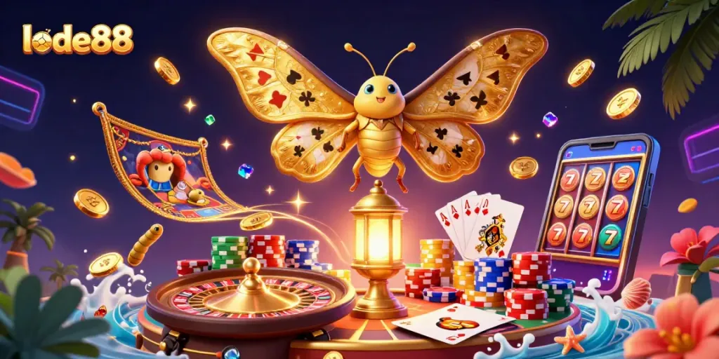 Join the excitement of lode88 gaming with vibrant casino elements and dynamic treasures.