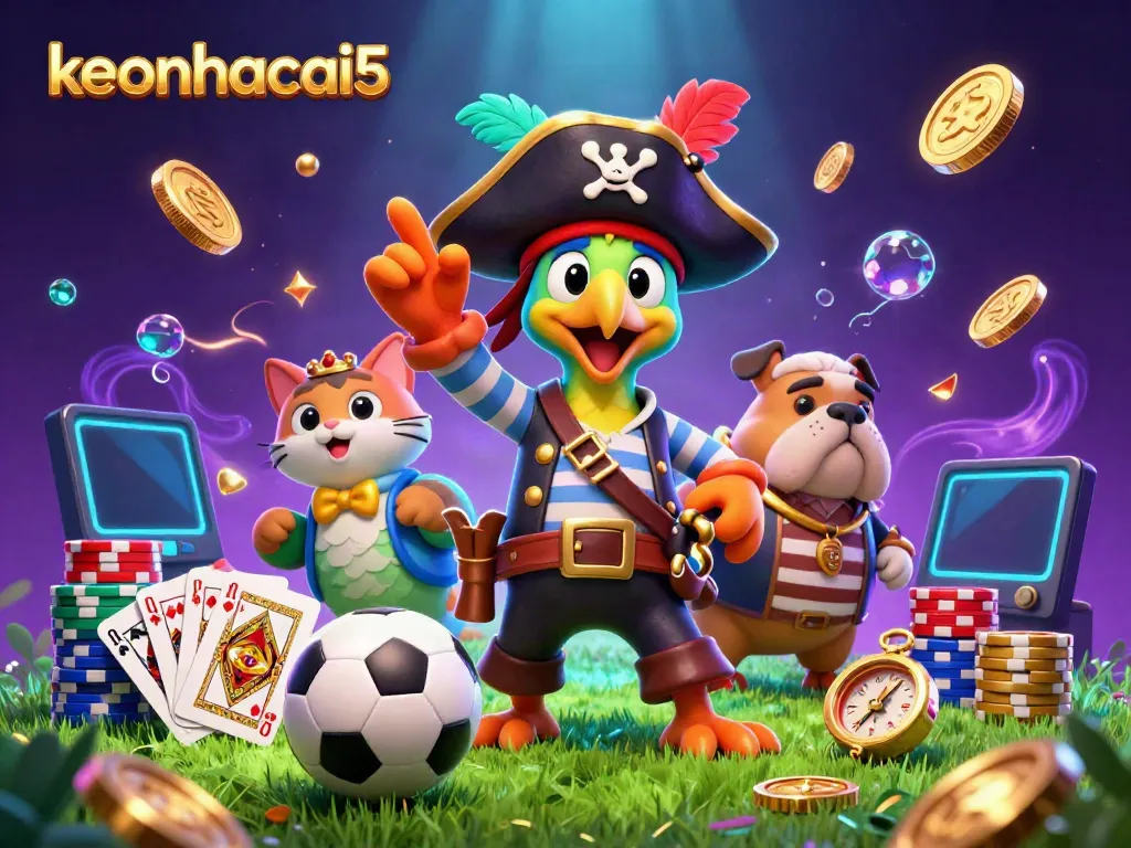 Engage in thrilling action with keonhacai5's captivating sports betting scene featuring dynamic characters and exciting game elements.