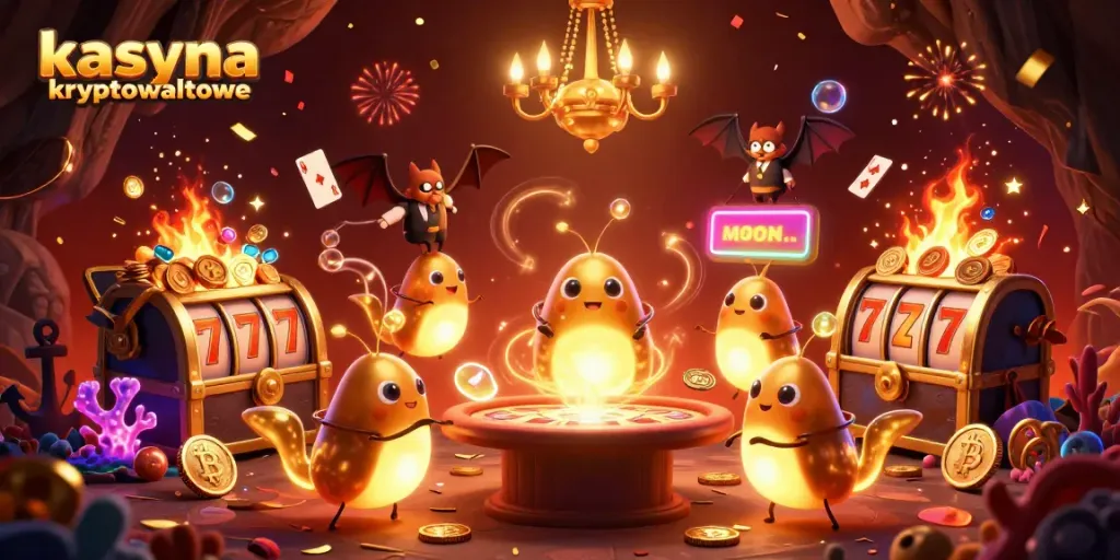 Play at kasyna kryptowalutowe with glowing glowworms and vibrant game elements illuminating the scene.