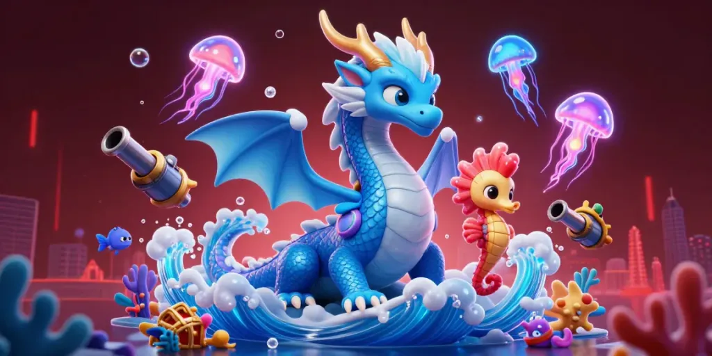 Experience the excitement of Game bắn cá đổi thưởng with stunning sea creatures and vibrant underwater elements.