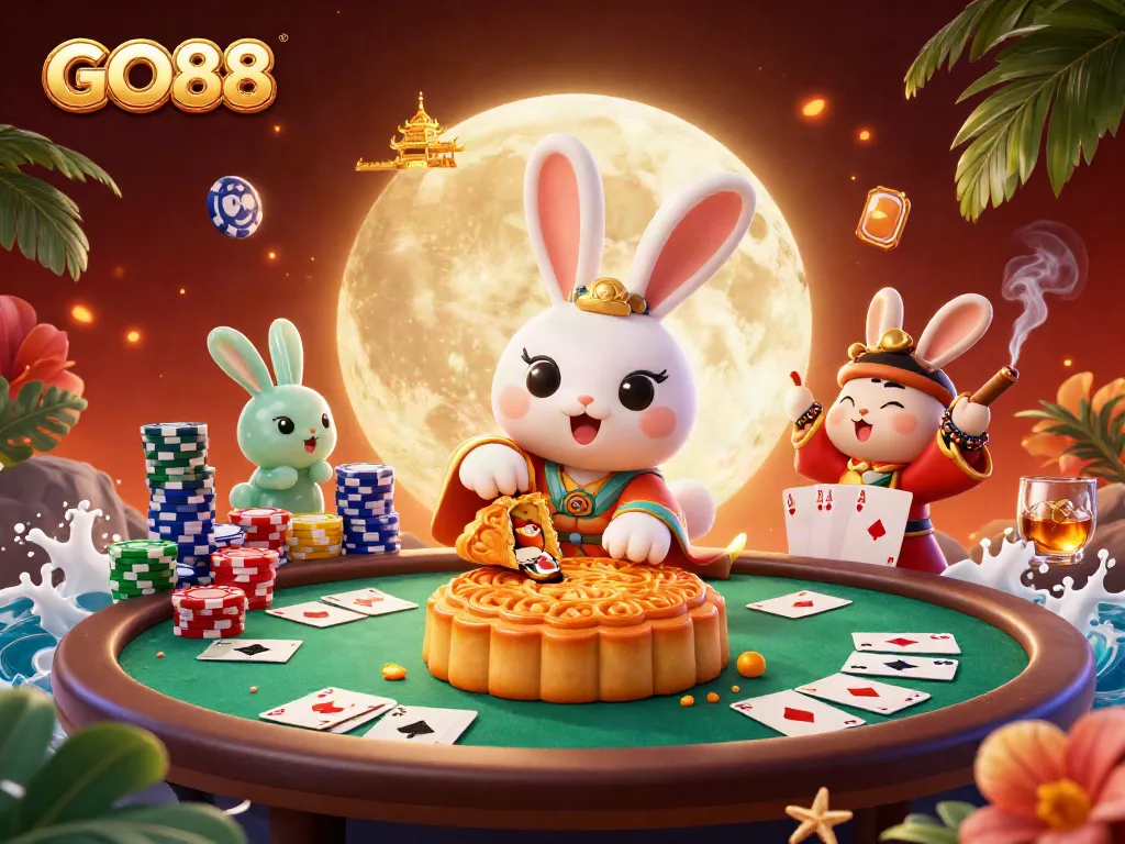 Experience the excitement of GO88 with a vibrant casino-themed scene.