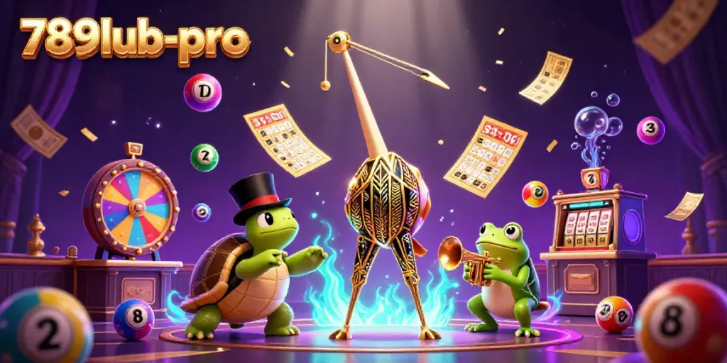 Engage with vibrant 789lub-pro gaming experience featuring animated characters and casino elements.