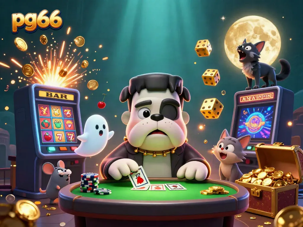 Experience thrilling games at pg66 with an exciting 3D casino scene featuring lively characters.